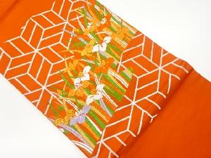 亀甲に杜若模様織出し名古屋帯